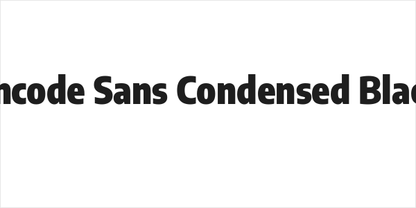 Encode Sans Condensed Black Logo