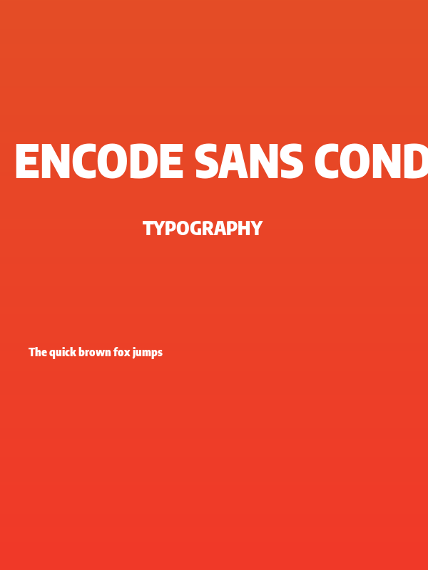 Encode Sans Condensed Black Poster