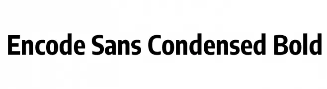 Encode Sans Condensed Bold  les polices de caractères gratuit tlcharger