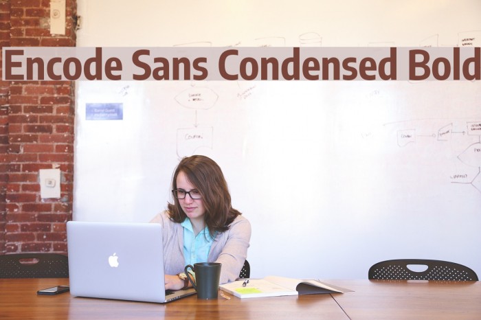 Encode Sans Condensed Bold Font examples