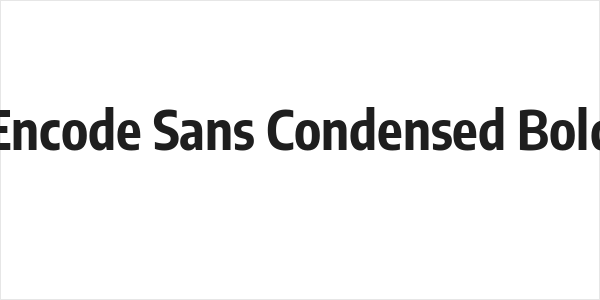 Encode Sans Condensed Bold Logo