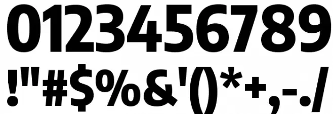 Encode Sans Condensed ExtraBold Font OTHER CHARS