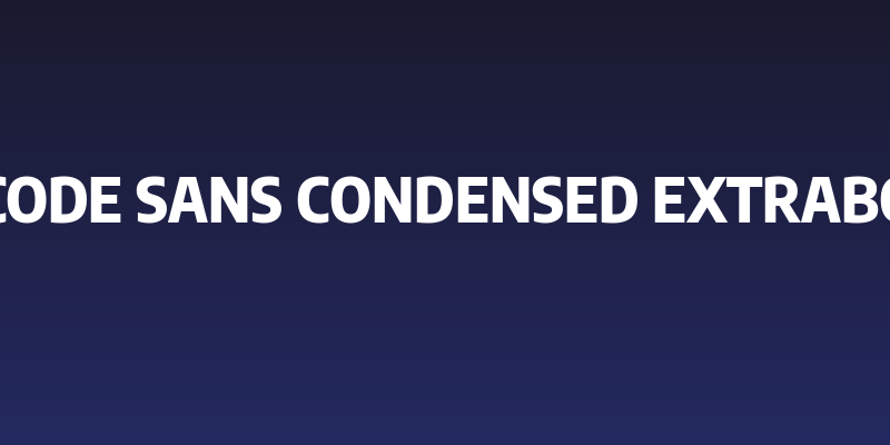 Encode Sans Condensed ExtraBold Social Header