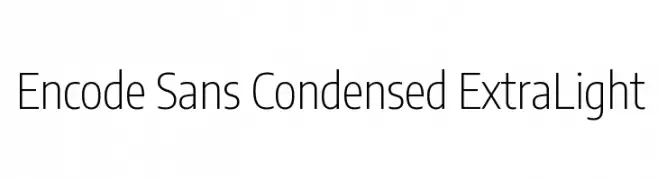 Encode Sans Condensed ExtraLight  नि: शुल्क फ़ॉन्ट्स डाउनलोड