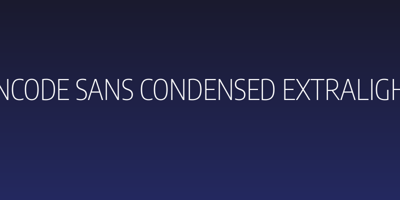 Encode Sans Condensed ExtraLight Social Header