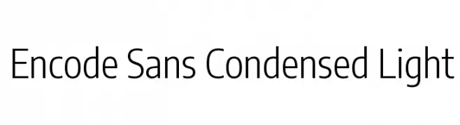 Encode Sans Condensed Light  नि: शुल्क फ़ॉन्ट्स डाउनलोड