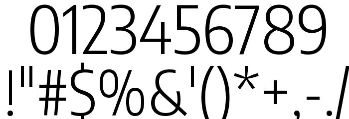 Encode Sans Condensed Light Font OTHER CHARS