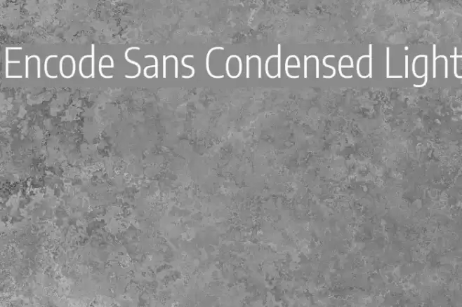 Encode Sans Condensed Light Font examples