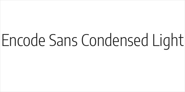 Encode Sans Condensed Light Logo