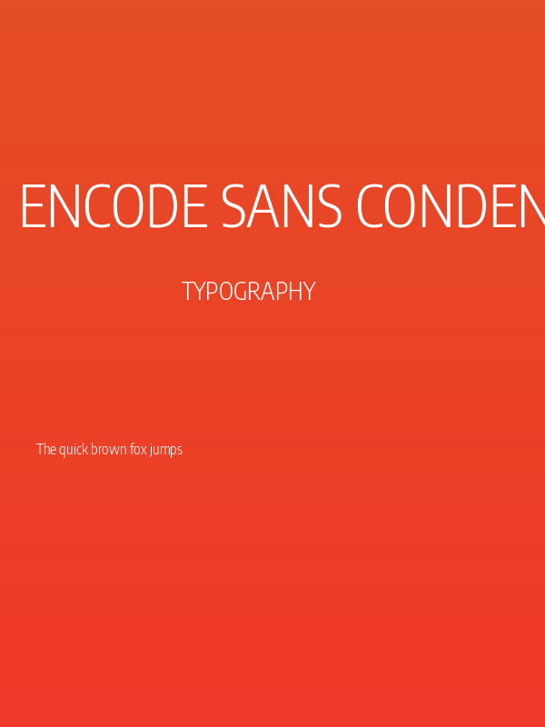 Encode Sans Condensed Light Poster