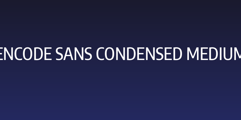 Encode Sans Condensed Medium Social Header