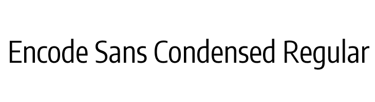 Encode Sans Condensed Regular  免费字体下载