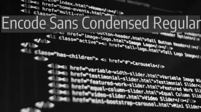 Encode Sans Condensed Regular Example 3
