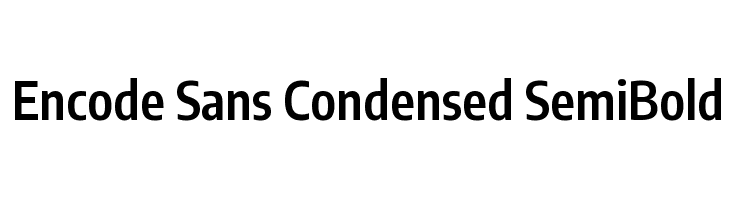 Encode Sans Condensed SemiBold Font