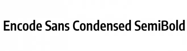 Encode Sans Condensed SemiBold  les polices de caractères gratuit tlcharger