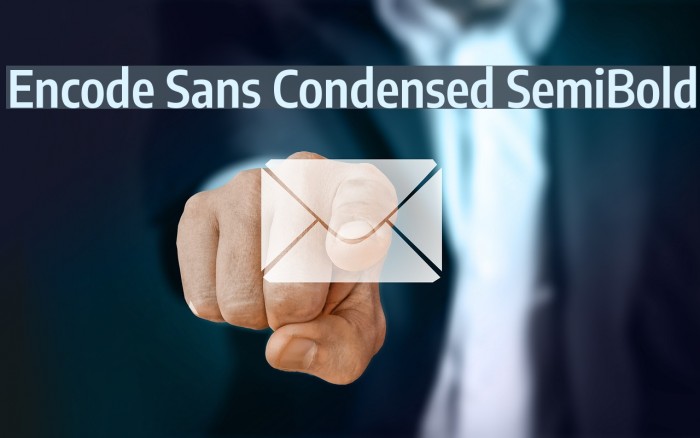 Encode Sans Condensed SemiBold Font examples