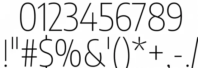 Encode Sans Condensed Thin Font OTHER CHARS