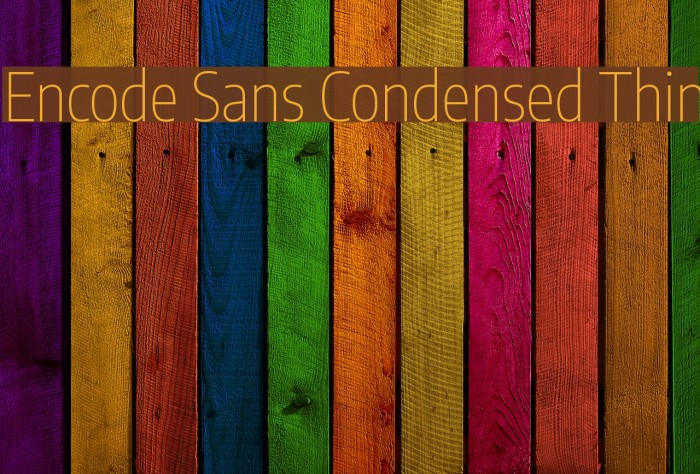 Encode Sans Condensed Thin Font examples