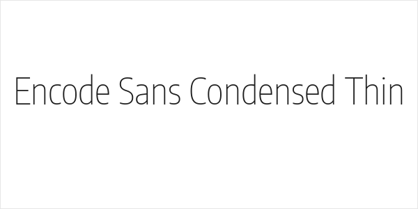 Encode Sans Condensed Thin Logo