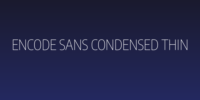 Encode Sans Condensed Thin Social Header