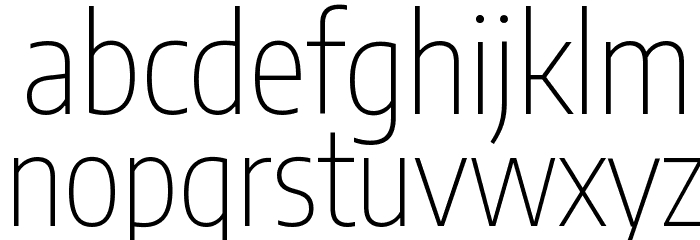 Encode Sans Condensed Thin Font LOWERCASE