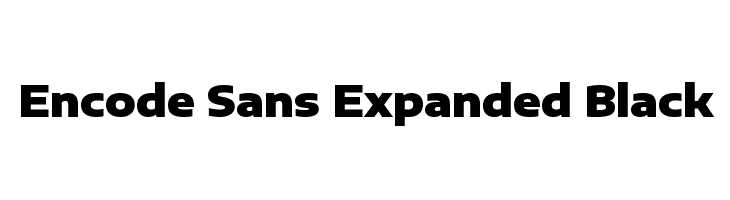 Encode Sans Expanded Black Font