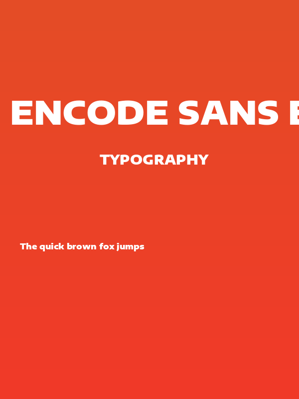 Encode Sans Expanded Black Poster