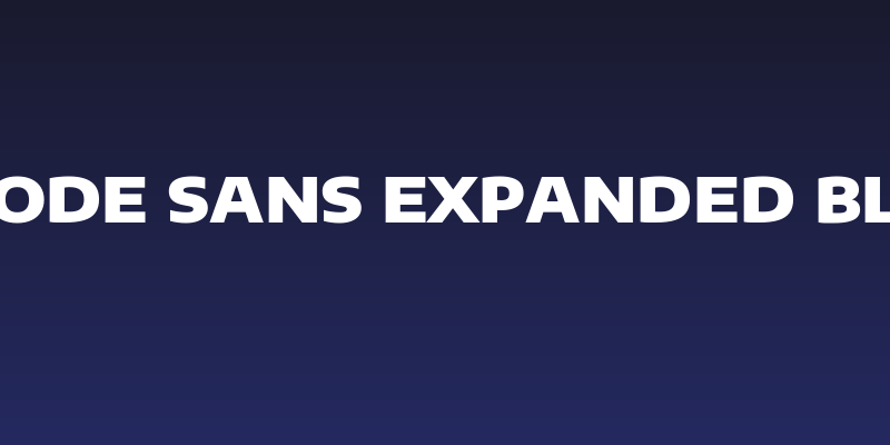 Encode Sans Expanded Black Social Header