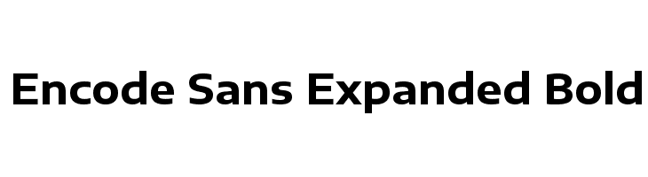 Encode Sans Expanded Bold  免费字体下载