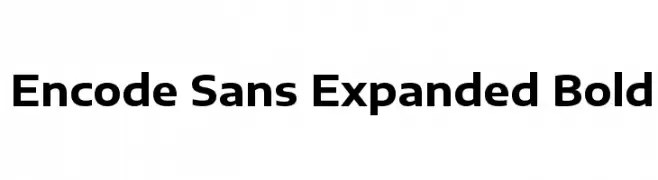 Encode Sans Expanded Bold  フリーフォントのダウンロード