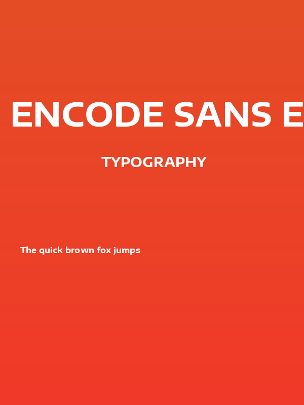 Encode Sans Expanded Bold Poster