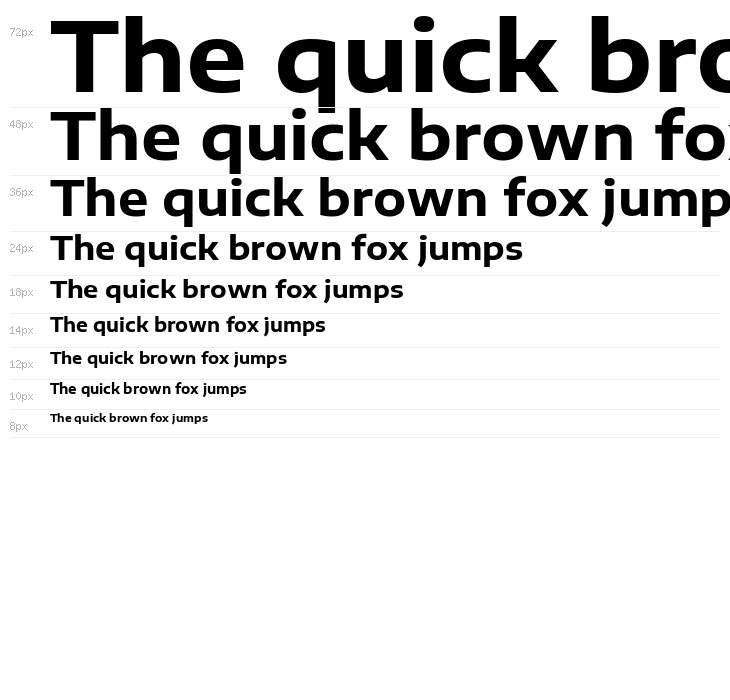 Encode Sans Expanded Bold Waterfall