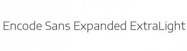 Encode Sans Expanded ExtraLight  font caratteri gratis