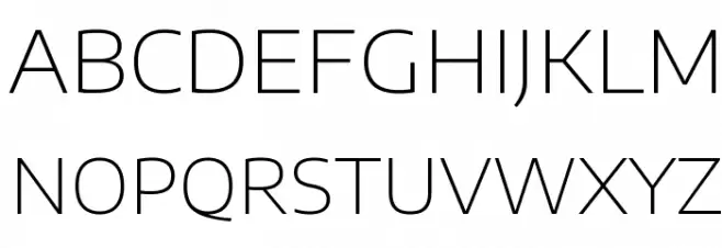 Encode Sans Expanded ExtraLight 字体 大写