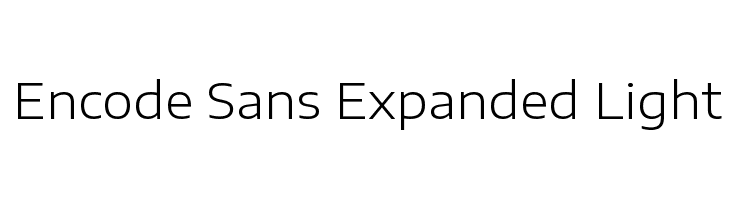 Encode Sans Expanded Light Font