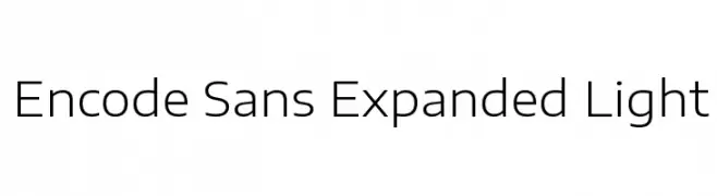 Encode Sans Expanded Light  font caratteri gratis