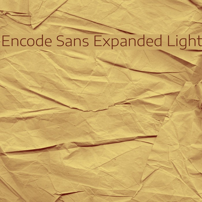 Encode Sans Expanded Light Font examples