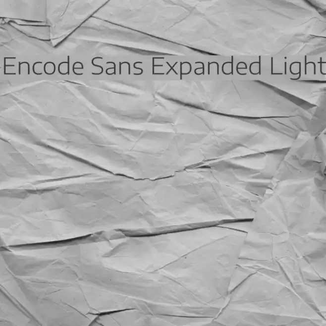 Encode Sans Expanded Light Font examples