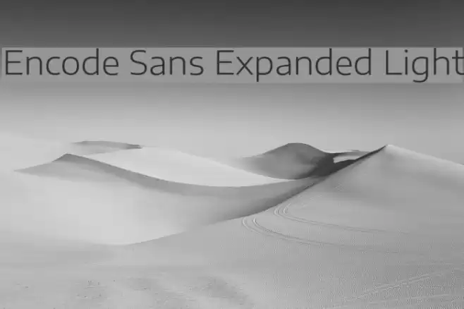 Encode Sans Expanded Light Font examples