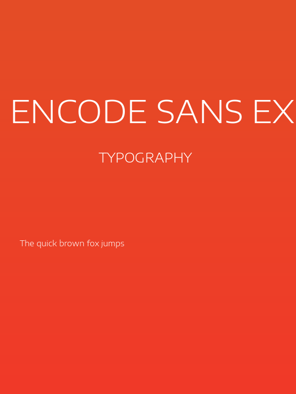 Encode Sans Expanded Light Poster