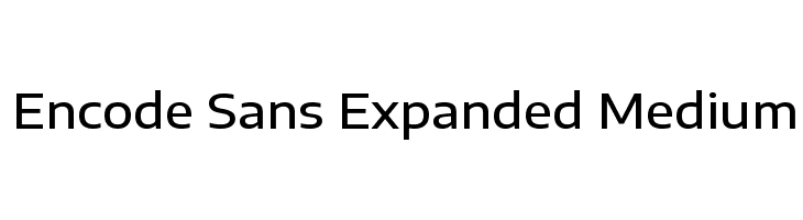 Encode Sans Expanded Medium  免费字体下载