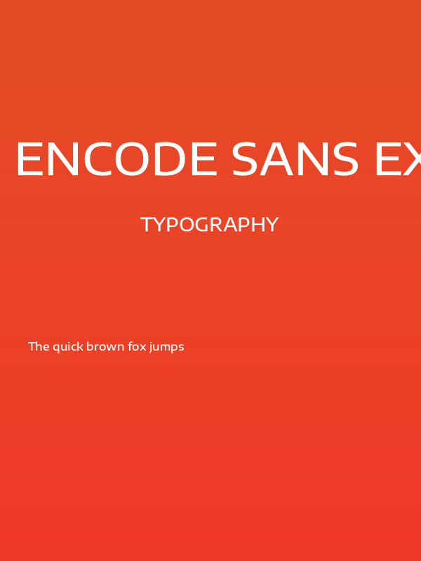 Encode Sans Expanded Medium Poster