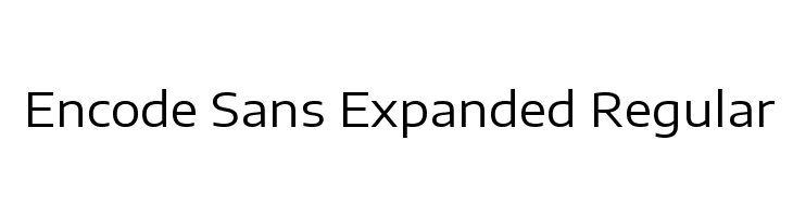 Encode Sans Expanded Regular Font