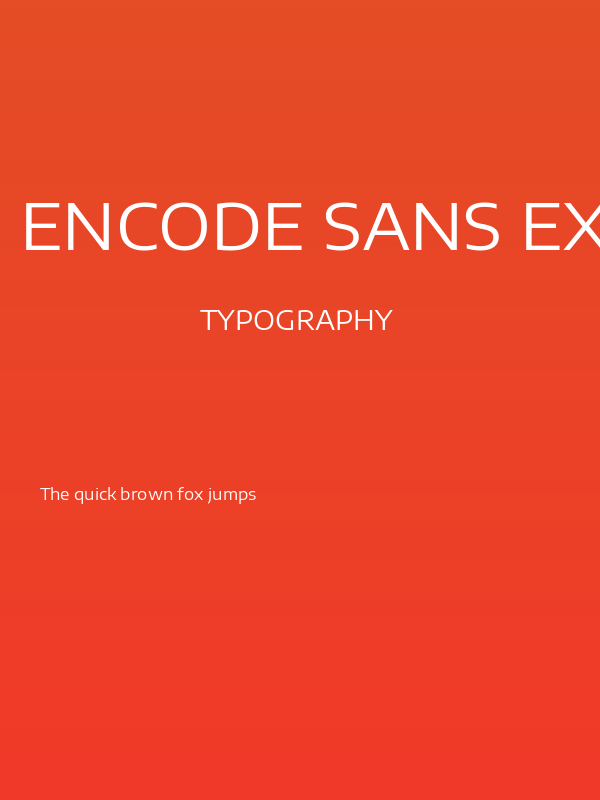 Encode Sans Expanded Regular Poster
