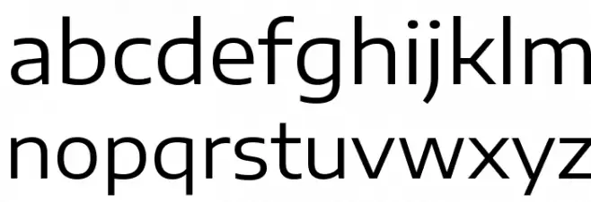Encode Sans Expanded Regular Schriftart Kleinbuchstaben
