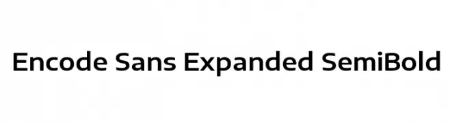 Encode Sans Expanded SemiBold  font caratteri gratis