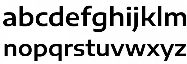 Encode Sans Expanded SemiBold Schriftart Kleinbuchstaben