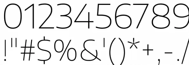 Encode Sans Expanded Thin フォント その他の文字