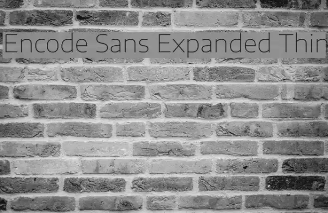Encode Sans Expanded Thin フォント examples