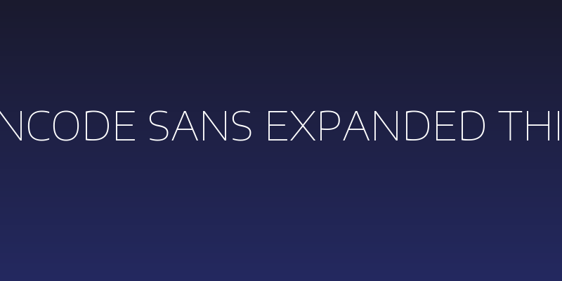 Encode Sans Expanded Thin Social Header